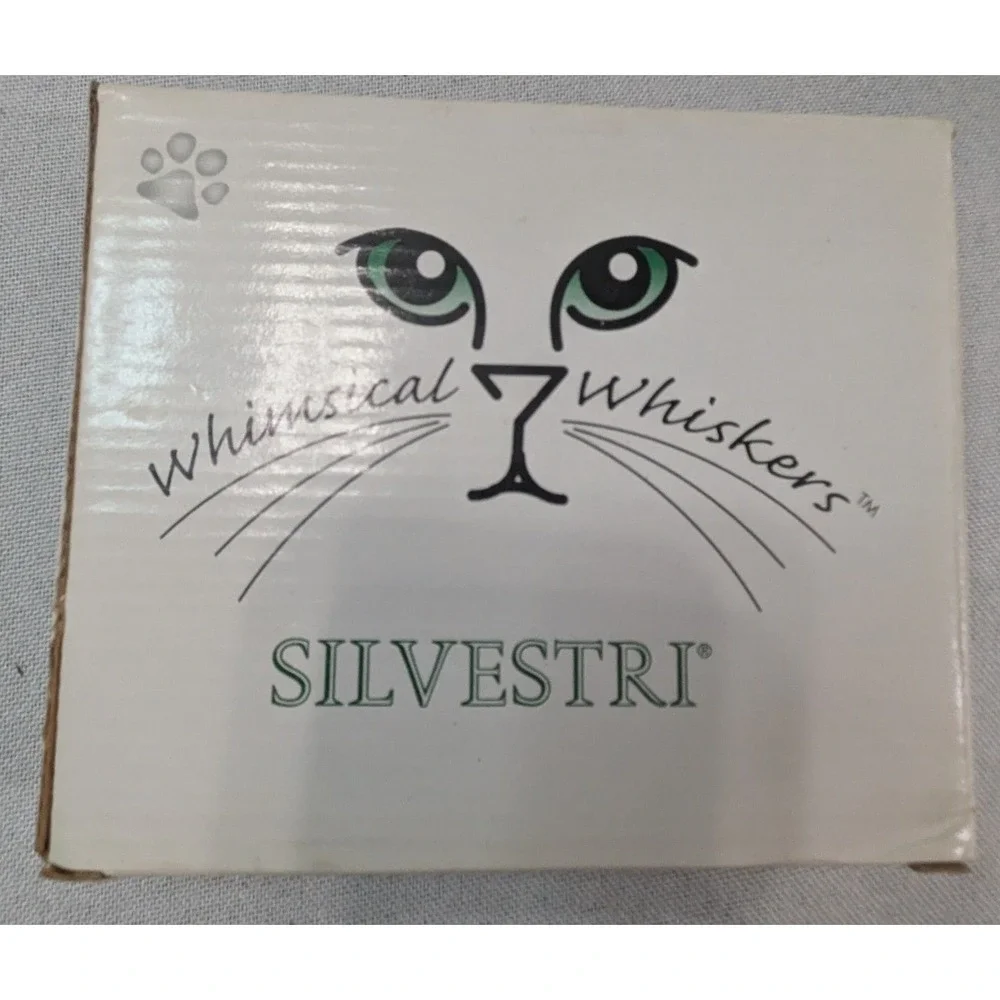 Silvestri Whimsical Whiskers Crawling Cat Frame Silver Aluminum 5x3.5 Excellent